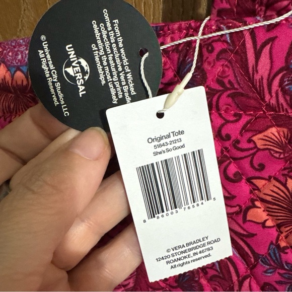 Vera Bradley Wicked Original Tote Bag She’s So Good In Premium Cotton - Picture 2 of 5